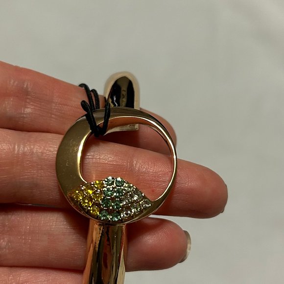 Gold Half Moon & Stars Bangle - Picture 6 of 6